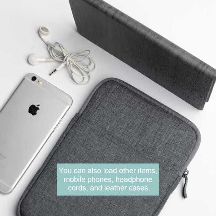 SS12420 - CANVAS SLEEVE BAG POUCH IPAD PRO AIR TABLET 10.5 INCH BLACK