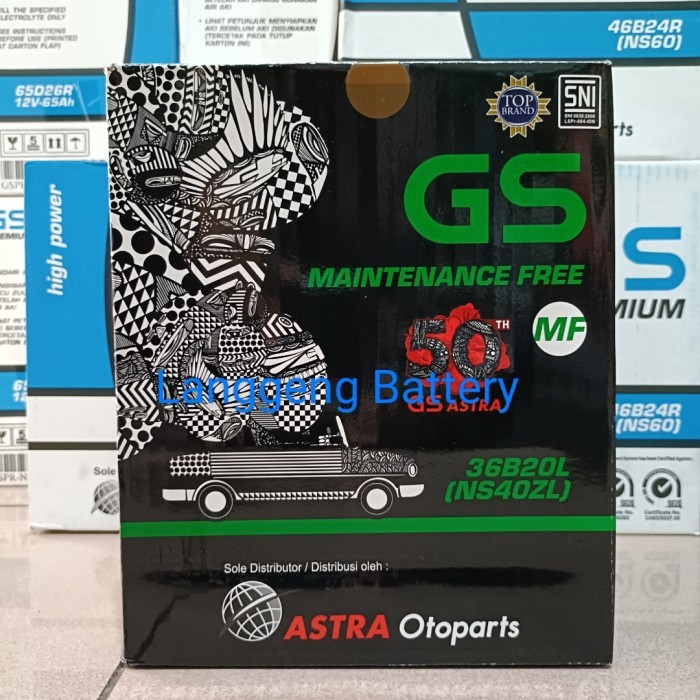 Aki Mobil Jazz, Freed, Ertiga, Xpander Gs Astra Mf Ns40Zl Aki Kering