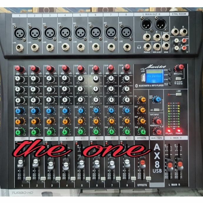 MIXER AUDIO ALESIS 8 CHANNEL AX8N (BLUETOOTH,USB,MP3) WAR