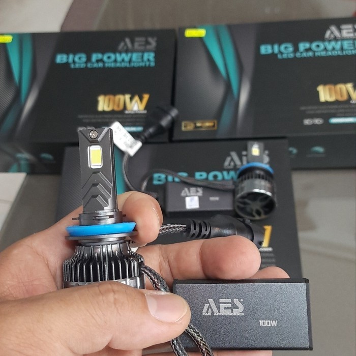 Led Aes Turbo H11 100Watt Headlight High Power Aes