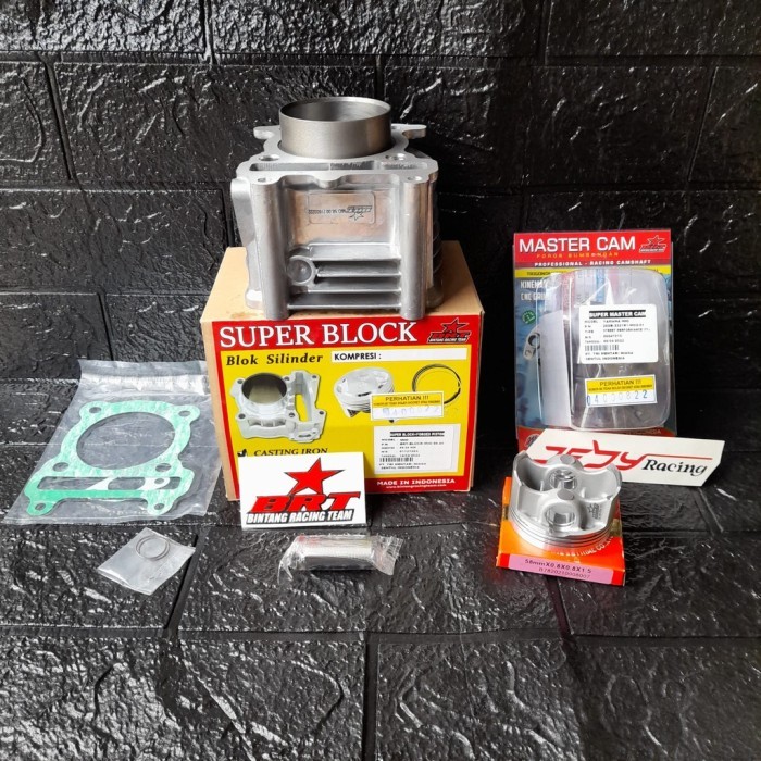 Paket Bore Up Brt Mio Soul Nouvo Fino Karbu Blok Piston Brt Cast Iro