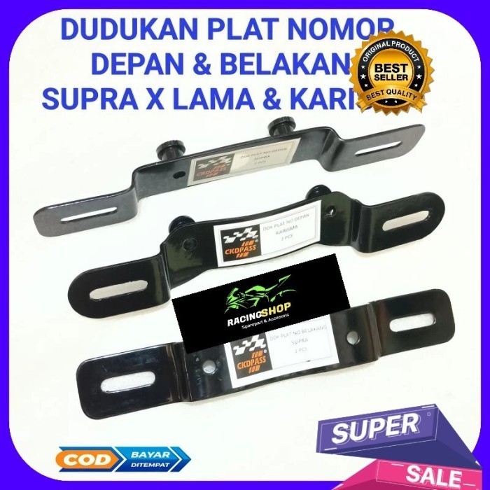 DUDUKAN PLAT NOMOR BELAKANG DEPAN MOTOR HONDA SUPRA X KARISMA BEAT
