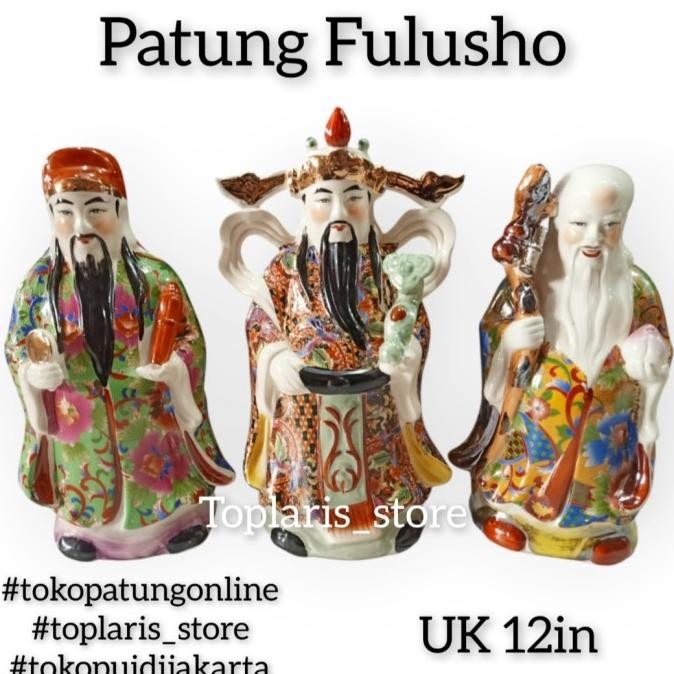 

Ready Patung Fulushou Fu Lu So Keramik 022