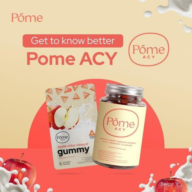 

Ready Pome ACY Apple Cider Vinegar Gummy Rasa Yoghurt ( isi 60 ) Suplemen