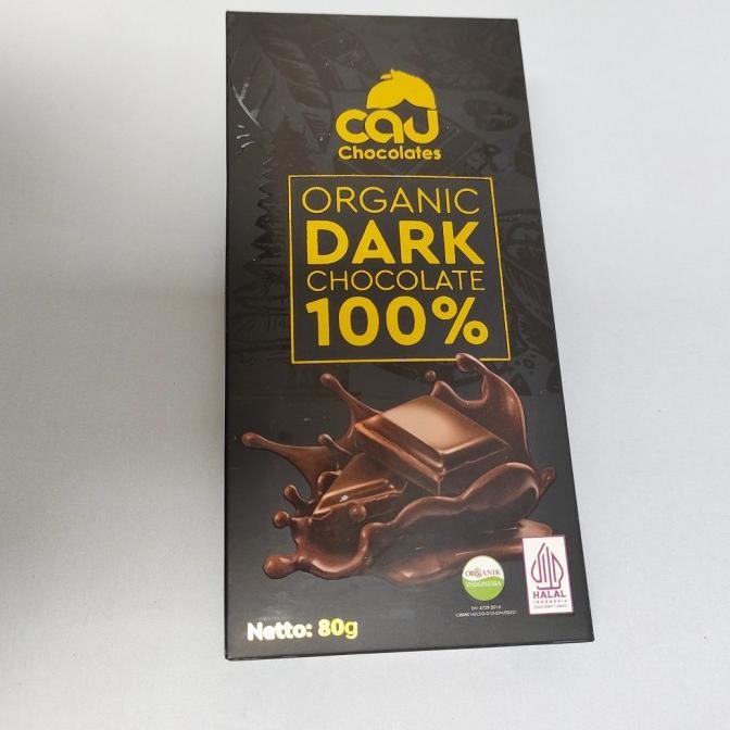 

Ready Organic Dark Chocolate 100% No Sugar 80g Cokelat Keto - Cau Chocolates