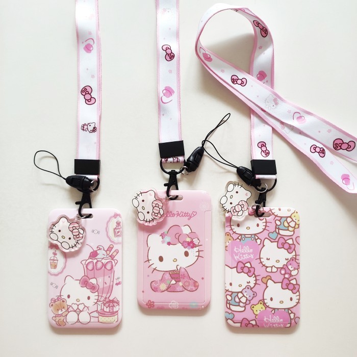 

Andra - Id Card Holder Name Tag Lanyard Kalung Kartu Cute Hello Kitty Sanrio 2