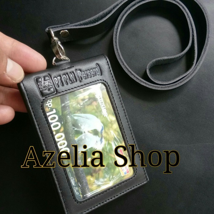 

Andra - Id Card Holder Kulit Asli-Pln-Name Tag Kulit Tali-Sapi Original