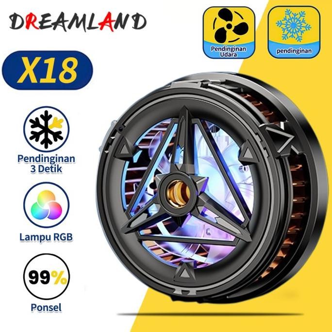 X18 Funcooler Fan Cooler Radiator Pendingin HP Cooling Fan gaming Untuk Game Tanpa Kabel Radiator Fa