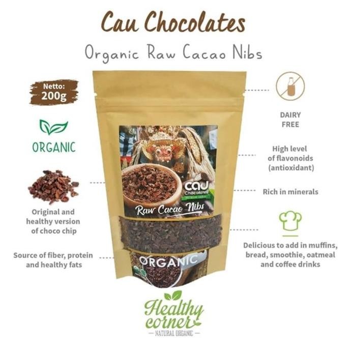 

Ready Organic Raw Cacao Nibs Kakao 200 gr - Cau Chocolates