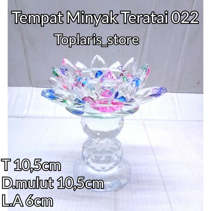 

Ready Tempat Lilin Kaca Kristal Teratai 7 Warna 022