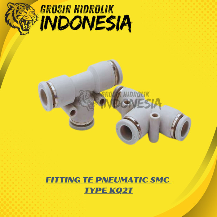 KQ2T 08-00  FITTING TEE SLIP LOCK PNEUMATIC SELANG 8MM X 8MM X 8MM SMC KQ2T08-00