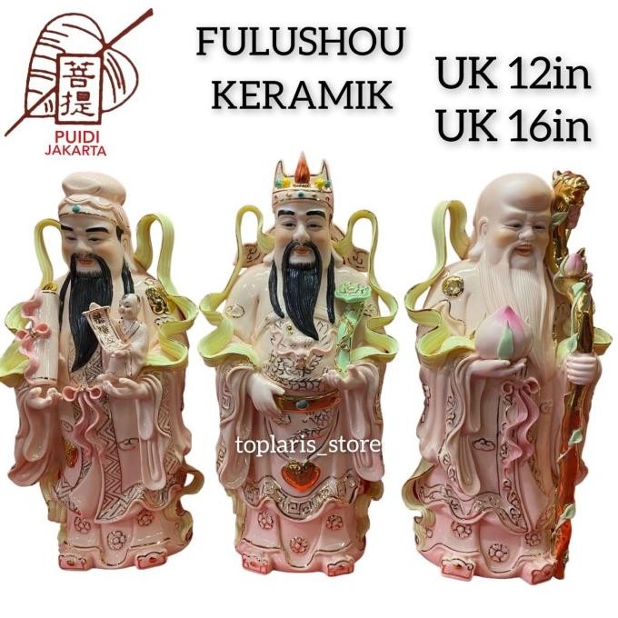 

Ready Patung Fulushou keramik taiwan 16in