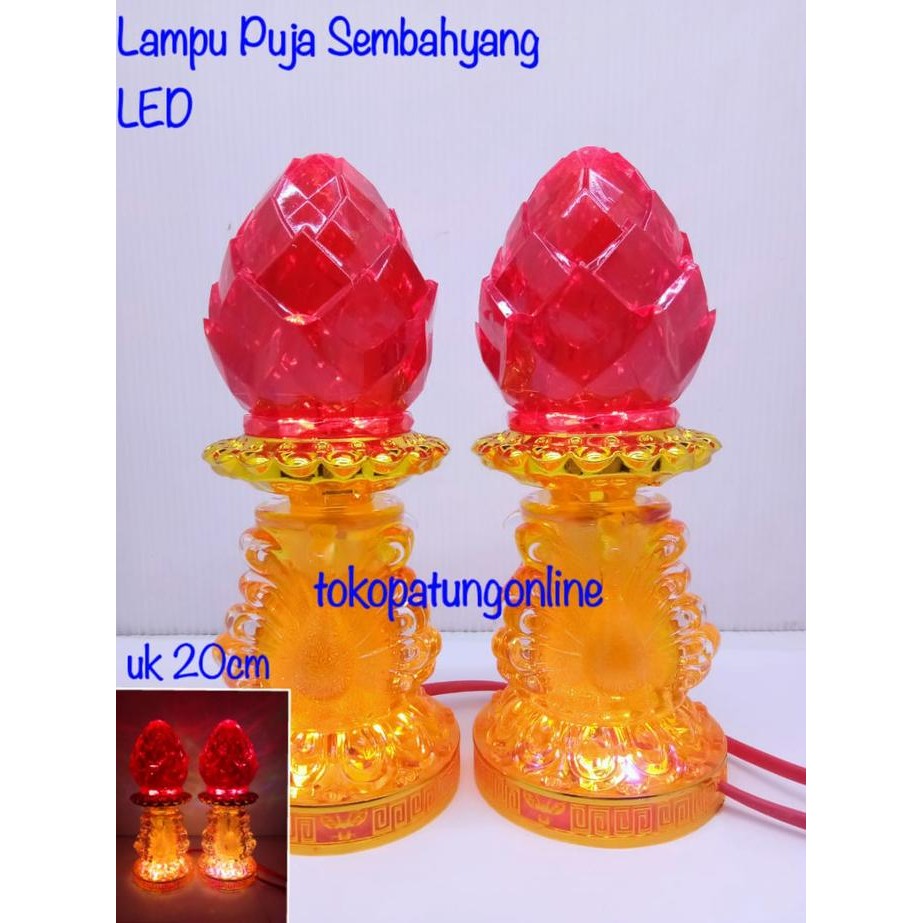 

Ready Lampu Sembahyang Led Uk 20cm Full Kaki Nyala Semua