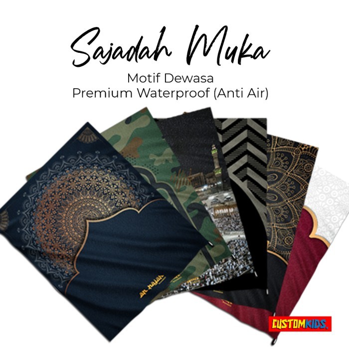 MURAH Sajadah Travel Anti Slip Waterproof Gulung Zanayya Series Dark Gray - SAJADAH MUKA