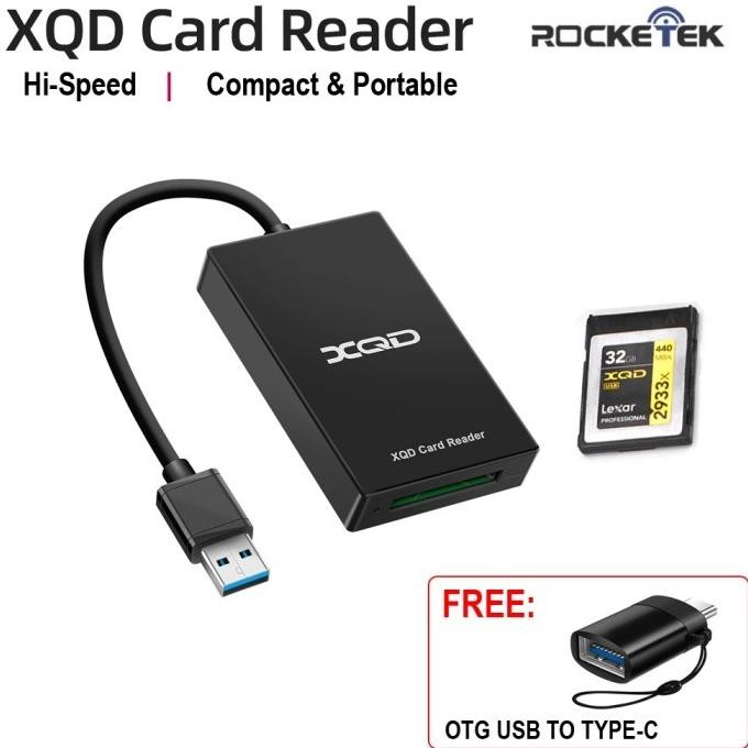 Rocketek XQD Card Reader USB 3.0 - For Lexar Sony XQD Kingma XQD