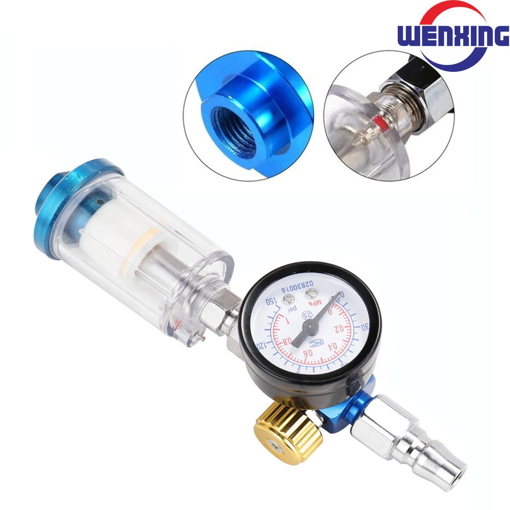 

- WENXING Spray Gun Air Regulator Gauge In-line Water Filter Adapter - W101 -