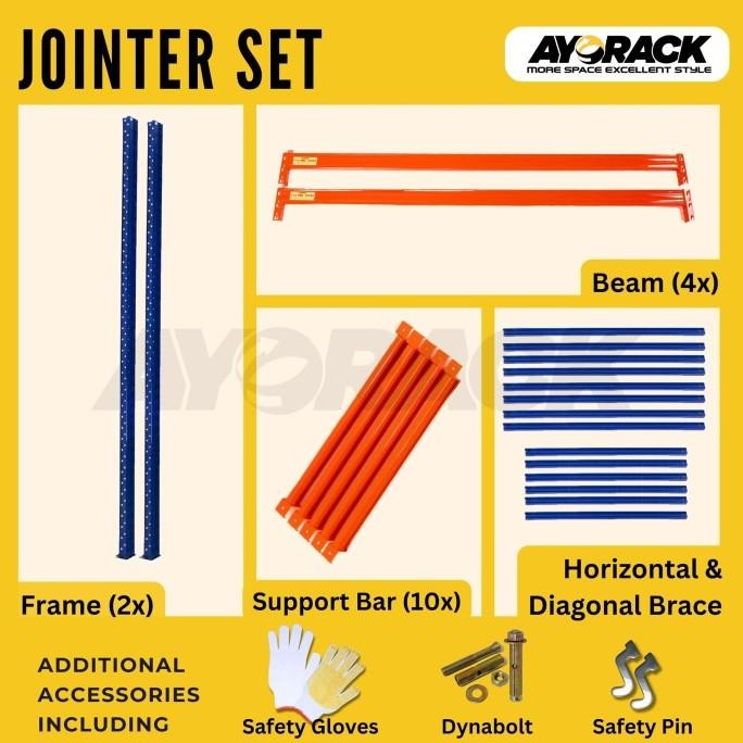 

AYORACK AI10-2530J PALET RACKING - RAK PALET JOINTER 3 METER 1 TON ORIGINAL DAN TERPERCAYA