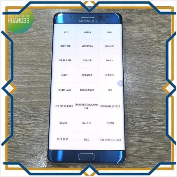 [hua] lcd + frame samsung note fe note 7 copotan ori sein minus shadow