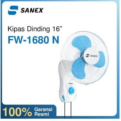 Kipas Angin Dinding /Wall Fan Sanex Kipas 16Inch FW-1680N Baru