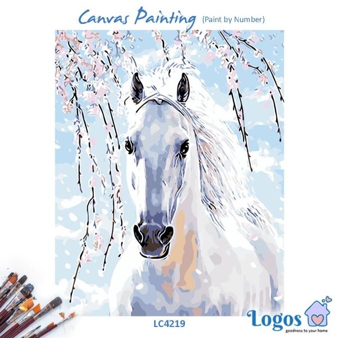 

Terbaru Paint by Number Kit Canvas Painting Animal Lukisan Kanvas DIY Kanvas