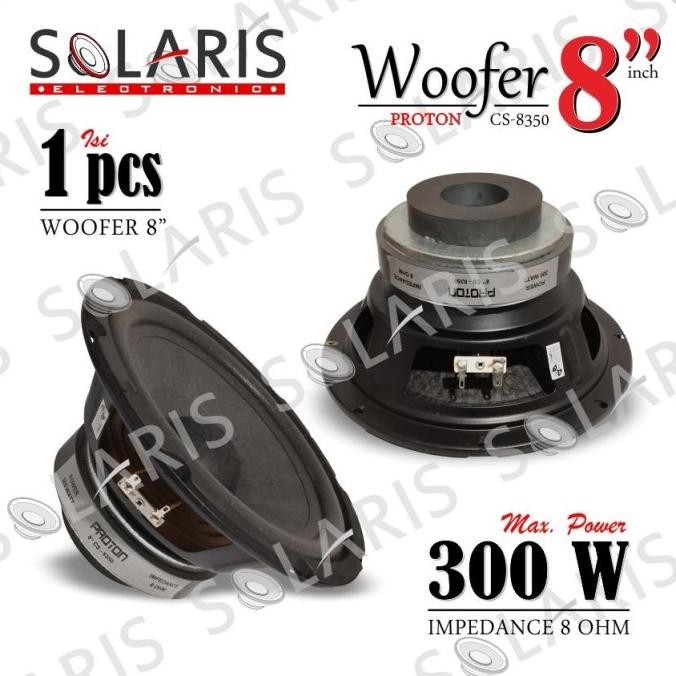 WOOFER 8 Inch DOUBLE MAGNET 300 Watt SPEAKER KARAOKE PROTON CS-8350