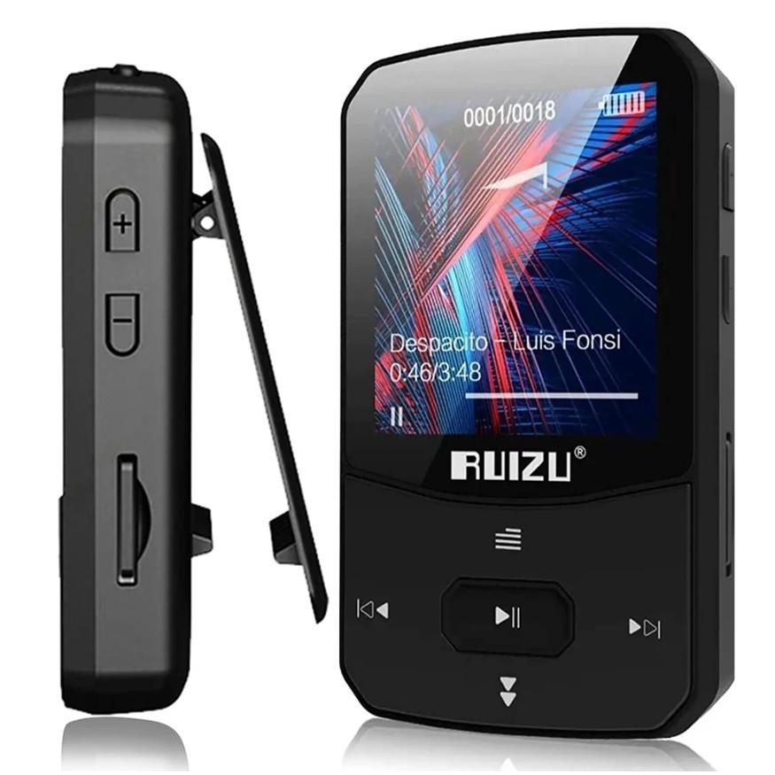 Ruizu X52 Sport Bluetooth Mp3 Player Portable Clip Mini Music Walkman Dengan Dukungan Layar FM, Reka