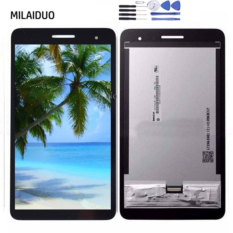 7" Untuk Huawei MediaPad T2 7.0 LTE BGO-DL09 BGO-L03 Suku Cadang Perakitan Lengkap Digitizer Layar S