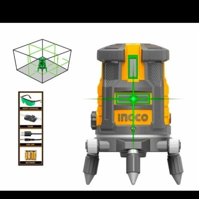 METERAN 5 GARIS LASER HIJAU DITAL LASER 30 METER INGCO - HLL305205