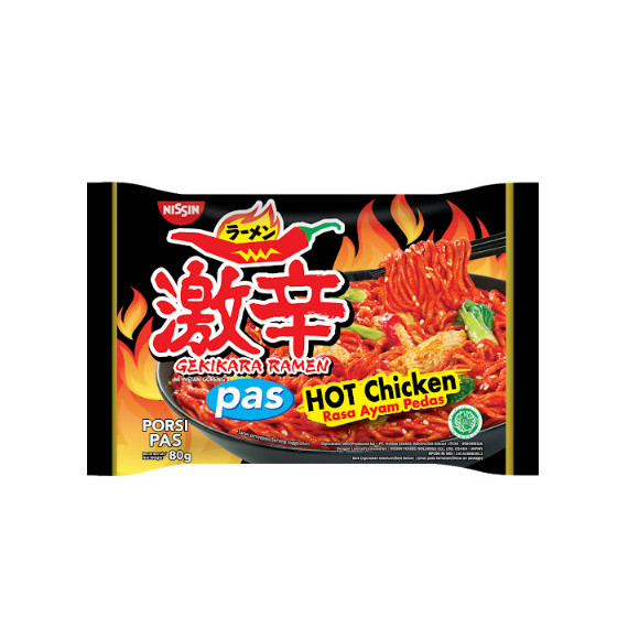 

Mie Nissin Gekikara Ramen Hot Chicken Porsi Pas Original Asli