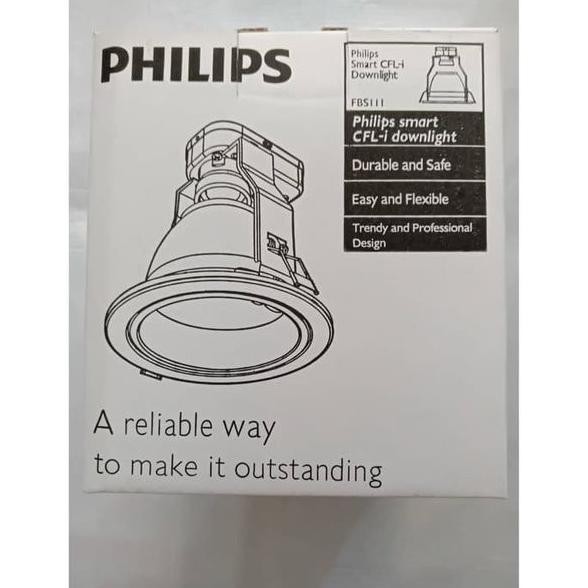 Kap Lampu Downlight Philips FBS111 4 Inch In FBS 111 Rumah Lampu Putih