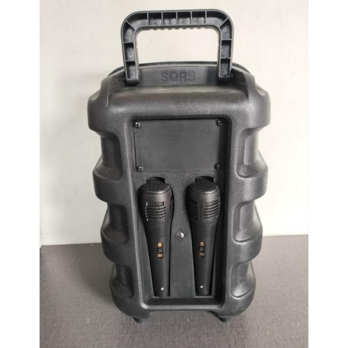 SPEAKER BLUETOOTH PORTABLE SQRS-885 Bonus 2 Mic Karaoke Wireless Speaker