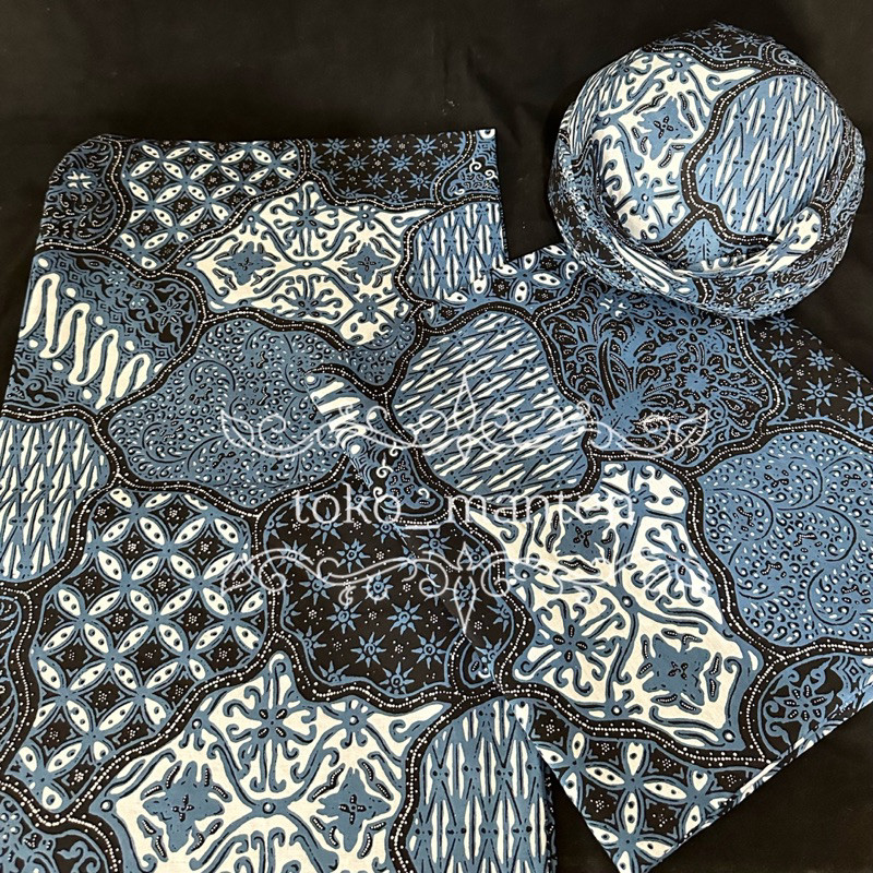 PROMO  Kain Batik Murah JARIK PENGANTIN DENIM / KAIN PENGANTIN WARNA DENIM