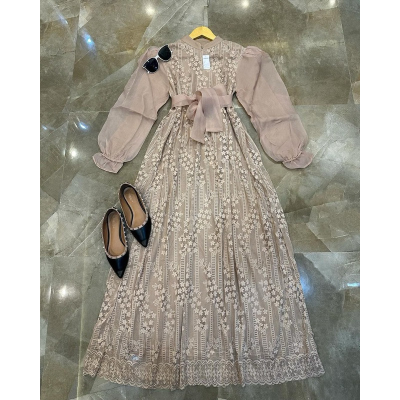 Gamis Lebaran Wanita Terbaru 2025 Baju Pengajian Ibu Pernikahan Set Gamiss Hijab Games2025 Ghames Sy