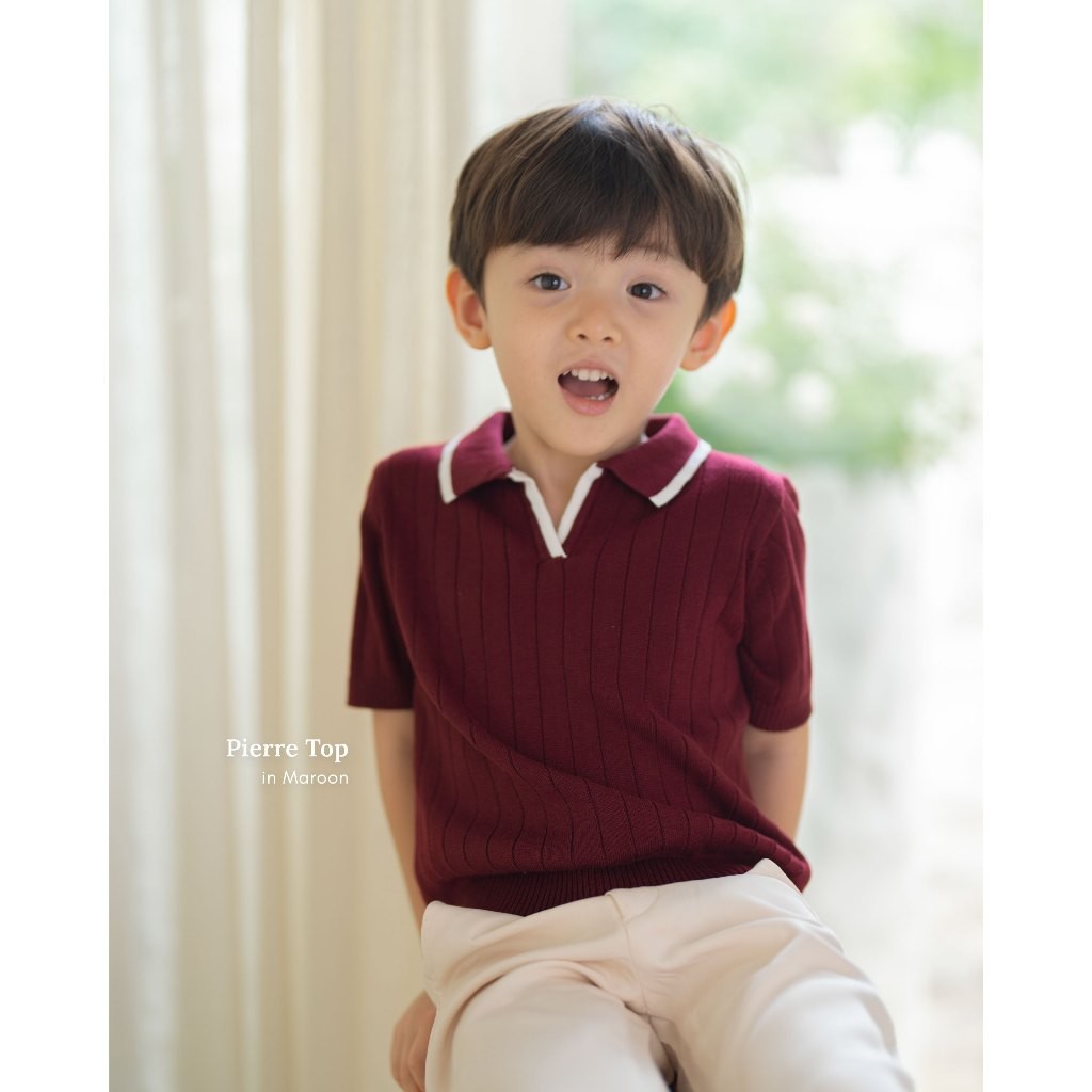 Baju Anak Halus & Tebal Pierre Knit Top Sweater Rajut Anak Little Folk