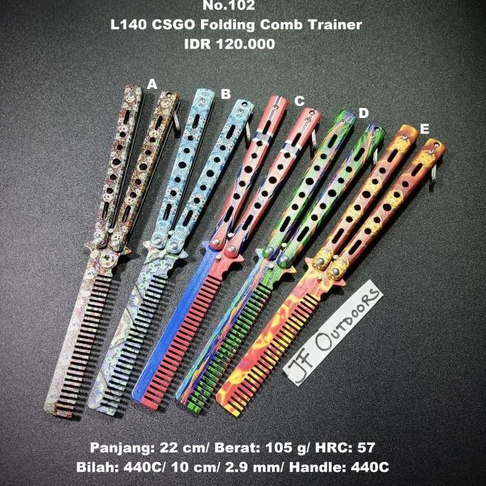 Balisong L140 Csgo Folding Comb Trainer Original Dan Terpercaya