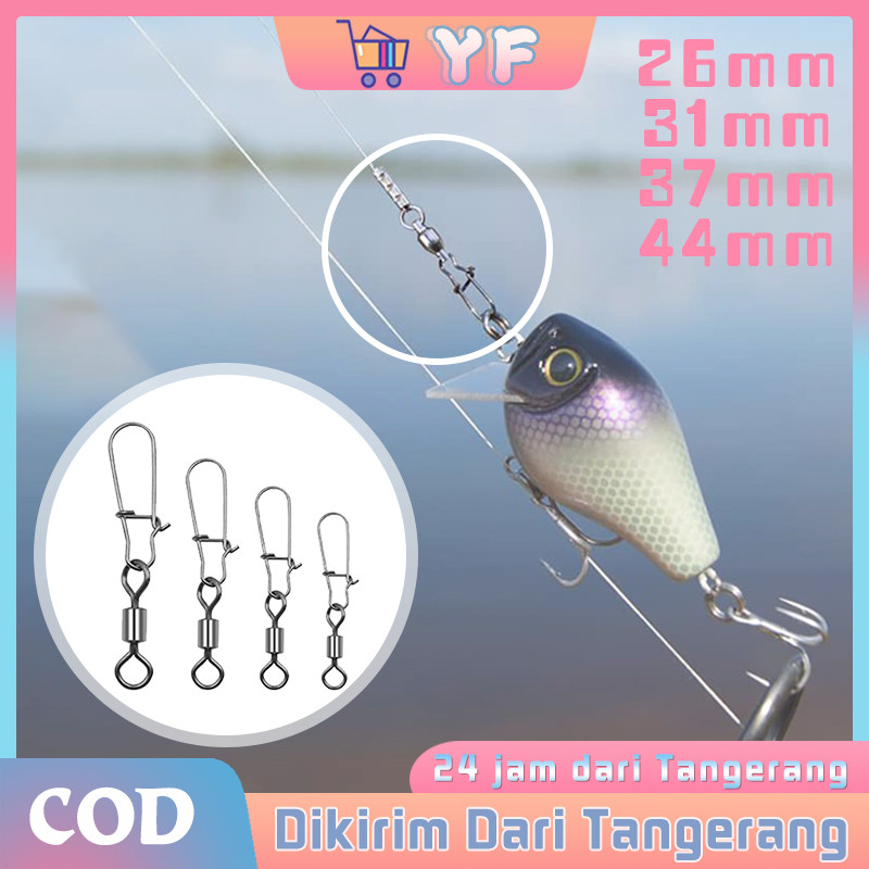 100pcs Interlock Snap Pancing Snap Kilikili Pancing Baja Tahan Karat