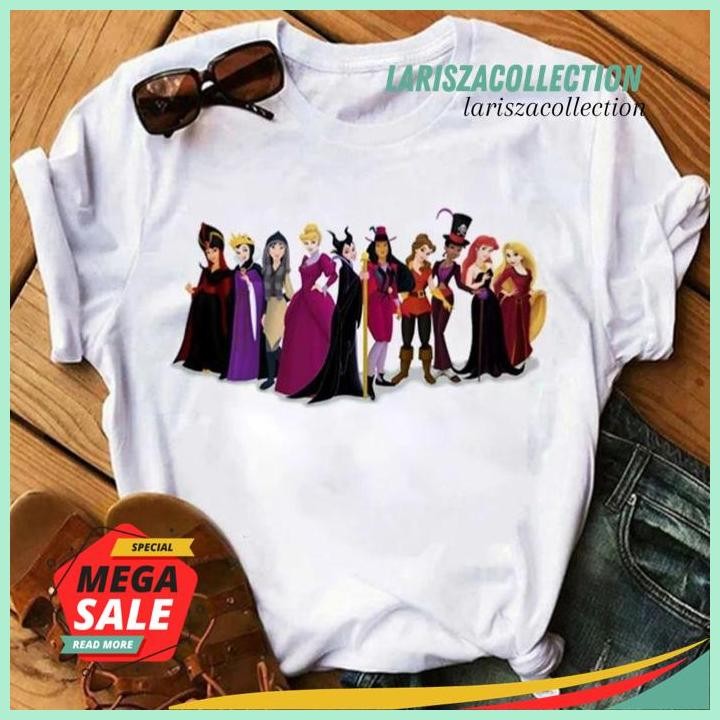 KAOS PREMIUM  VILLAINS KAOS PREMIUM  DISNEY PRIA WANITA KAOS PREMIUM  DISNEY ANAK PEREMPUAN WANITA I