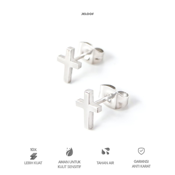 Ready Anting Salib Classic Sterling S925 Silver