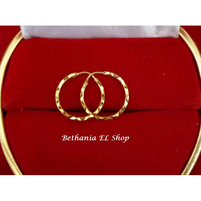 Ready Anting Bayi/Anak Bulat Motif A-117 Emas 70% asli