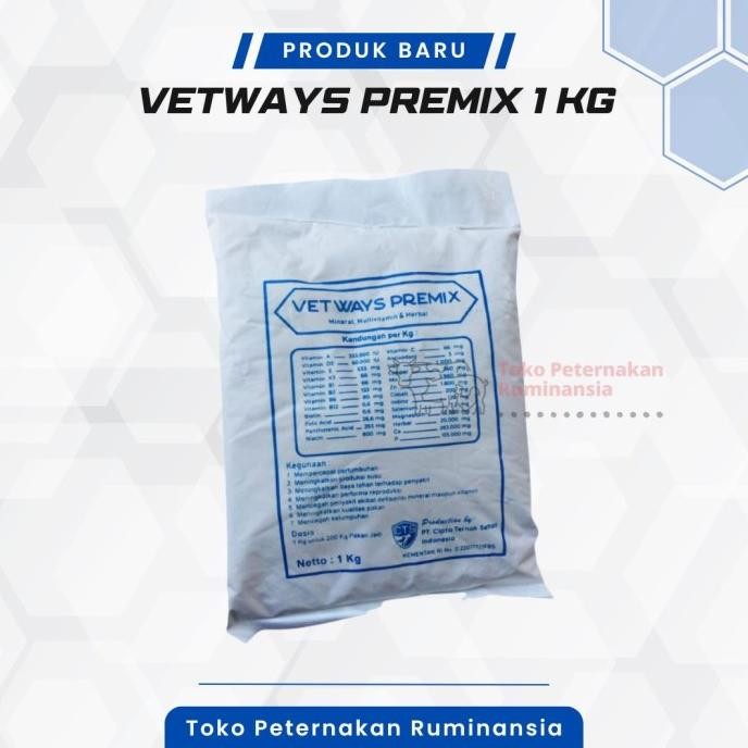 Vetways Premix 1 Kg - Premix Multivitamin Kambing Domba Sapi Babi