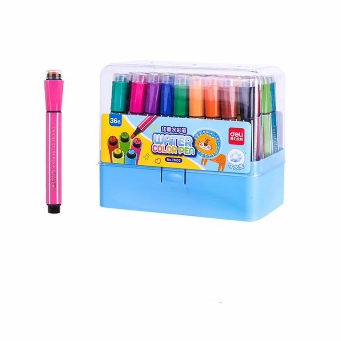 

TERBARU Deli Marker and Stamper - Washable School Markers - Spidol 12/18/24/36