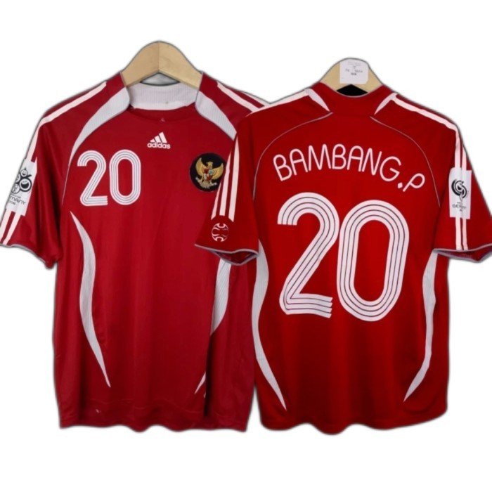 Jual Bambang Pamungkas #20 Timnas Indonesia National Team Home 2006 Fantasy Garuda Red Original