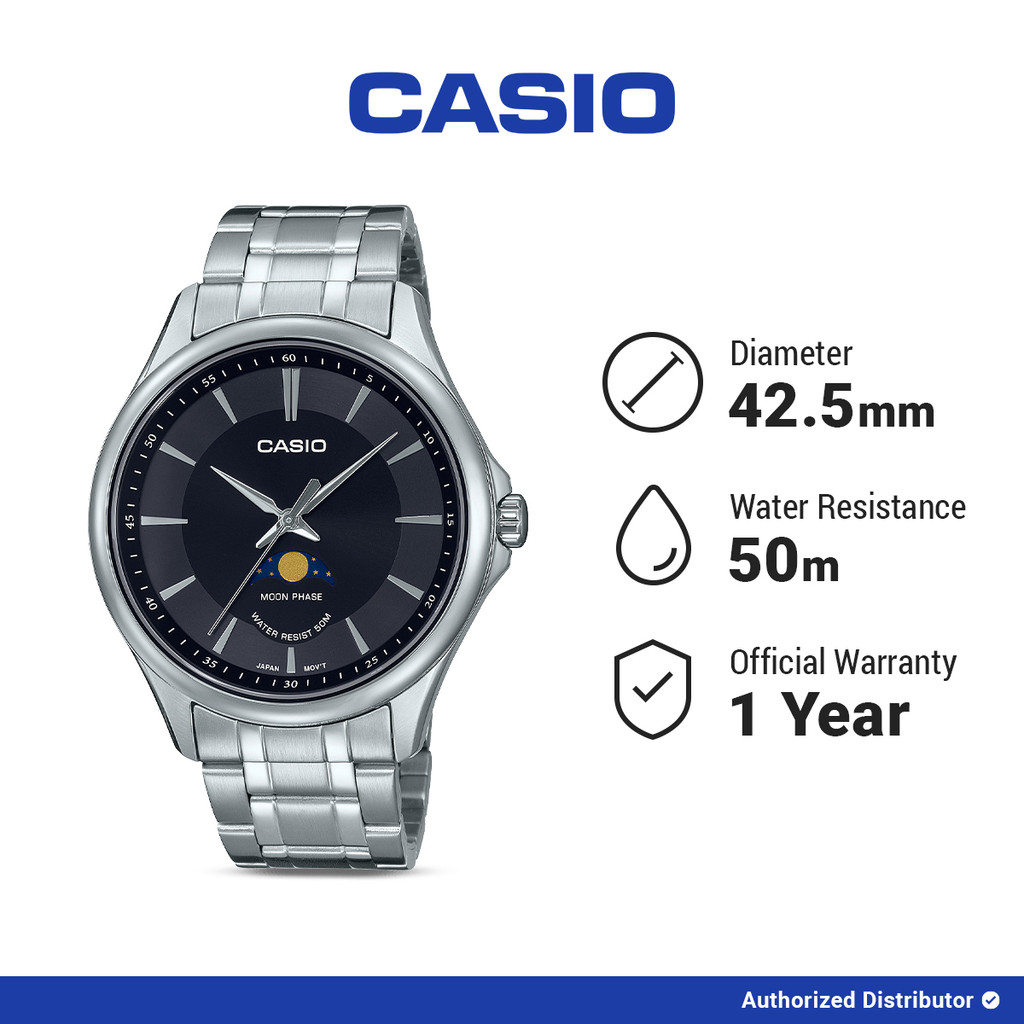 Casio General MTP-M100D-1AVDF Original Jam Tangan Pria Analog Black