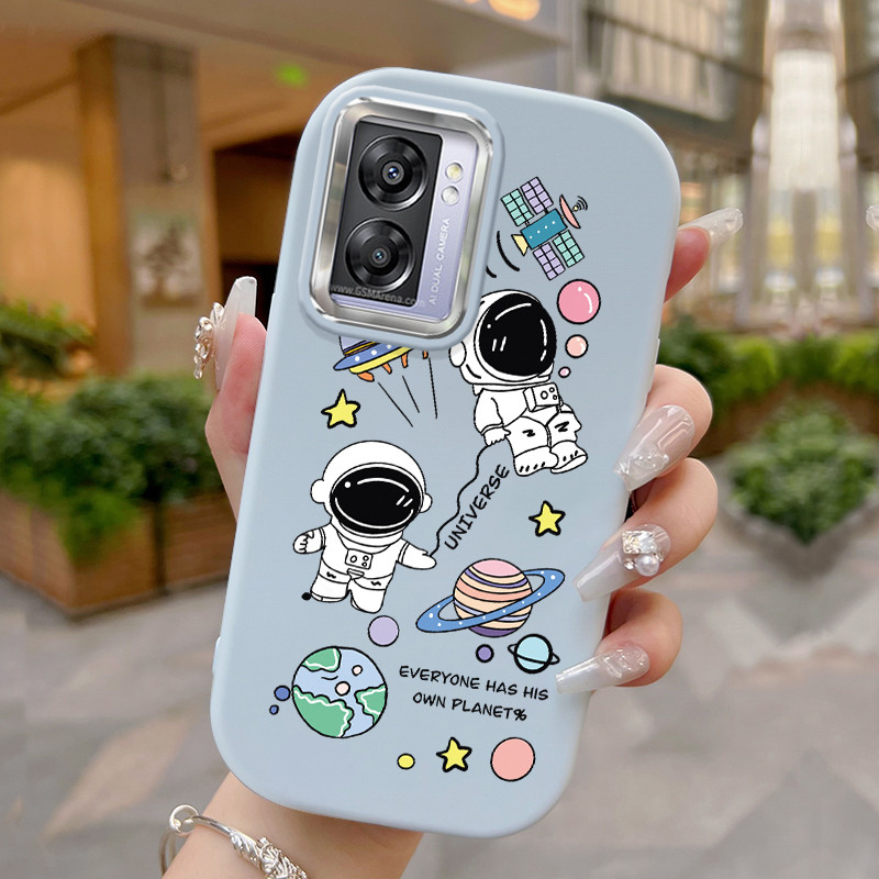 Casing Hp Untuk OPPO A57 2022 A77 2022 A57s A57e A77s Case Casing Silikon Softcase astronot Kasing H