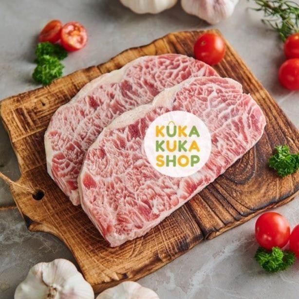 

Terbaru Beef Steak Wagyu Hokubee Striploin / Sirloin Meltique 1 Kg - 5 Pcs