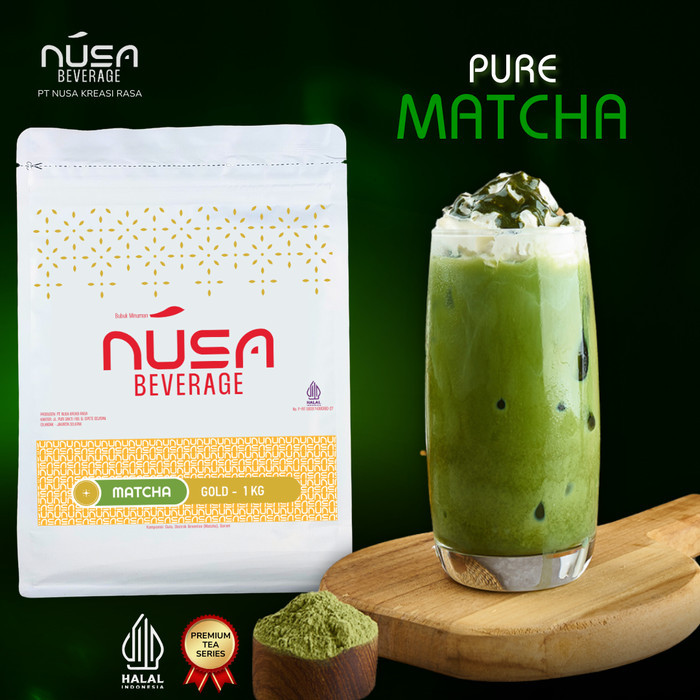 

NUSA BEVERAGE Gold Matcha Premix Powder 1Kg Untuk Bisnis Drink Station & Cafe & Resto