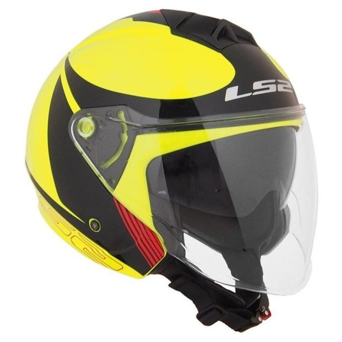 Helm LS2 OF573 Twister Open Face Helmet Yellow PAS