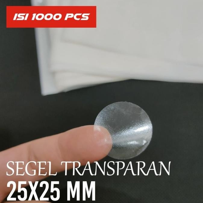 

Sale Sticker Segel Bulat Stiker Transparant Bulat Diameter 2.5 Cm 1000 Pcs