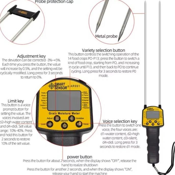 

Terbaru Digital Grain Moisture Meter Alat Pengukur Kadar Air Biji Bijian Ar991
