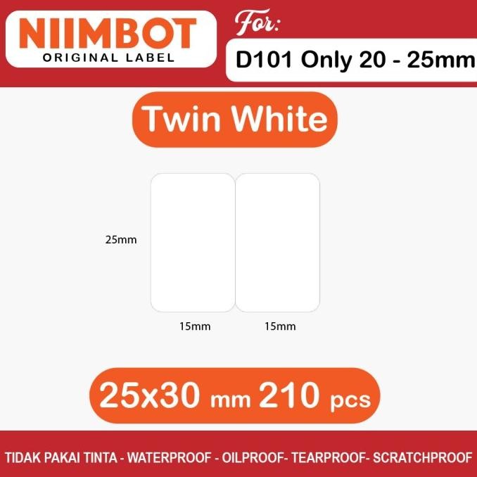 

Sale Label Stiker Niimbot D101 Only 20-25Mm Sticker Thermal Refill - White